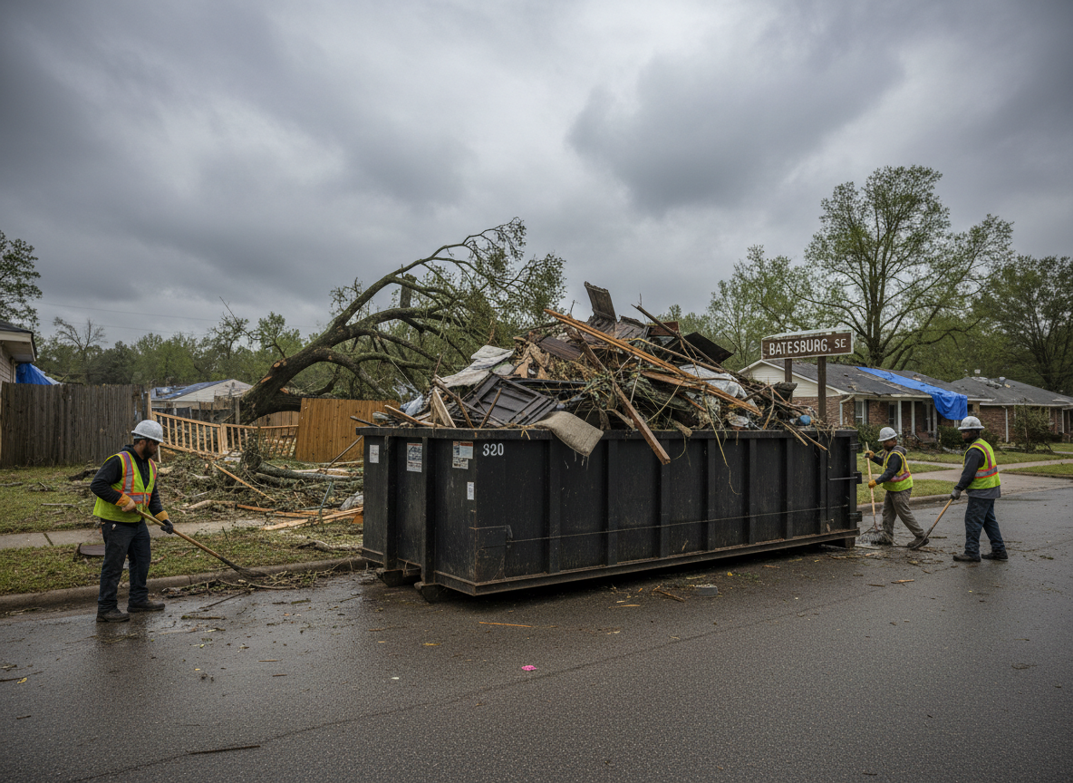 Rolloff Dumpster Rental for Hurricane Debris Cleanup in Batesburg SC